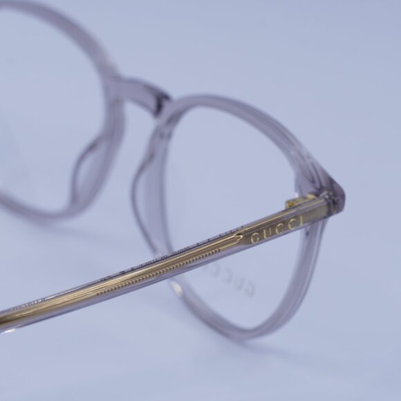 Gucci GG0551O 019 Eyeglasses Transparent Grey 55mm Square Frame - Picture 10 of 12